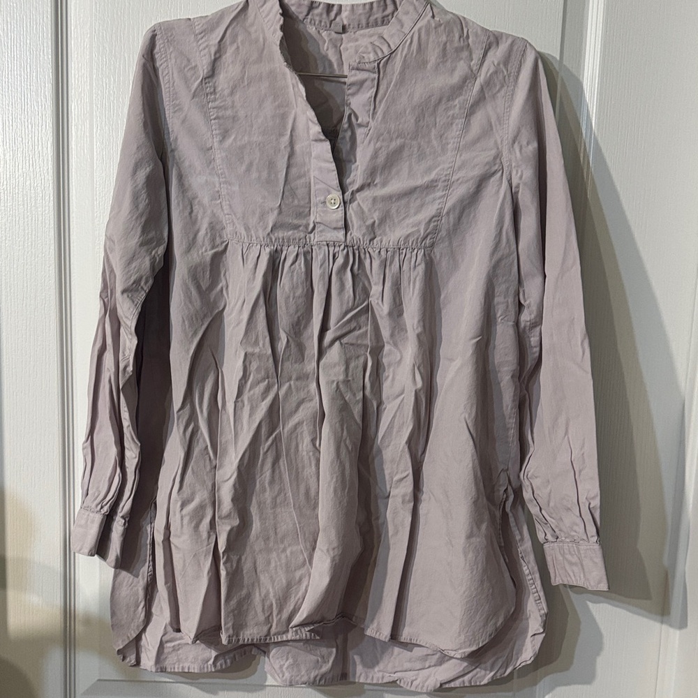 Women's Lightweight Lavender Peasant Blouse